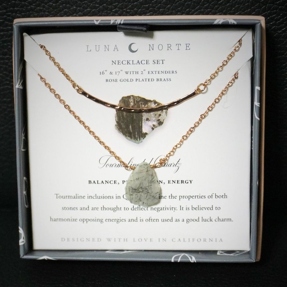 LUNA NORTE TOURMALINATED NECKLACE NEW